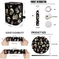 thumbnail image 6 of Jeiento Skeleton Car Seat Covers Set of 13 Car Seat Belt Pad Cover Steering Wheel Cover Car Trash Can Rear View Mirror Cover Car Cup Coasters Keychains Chapstick Holder Universal Fit, 6 of 7