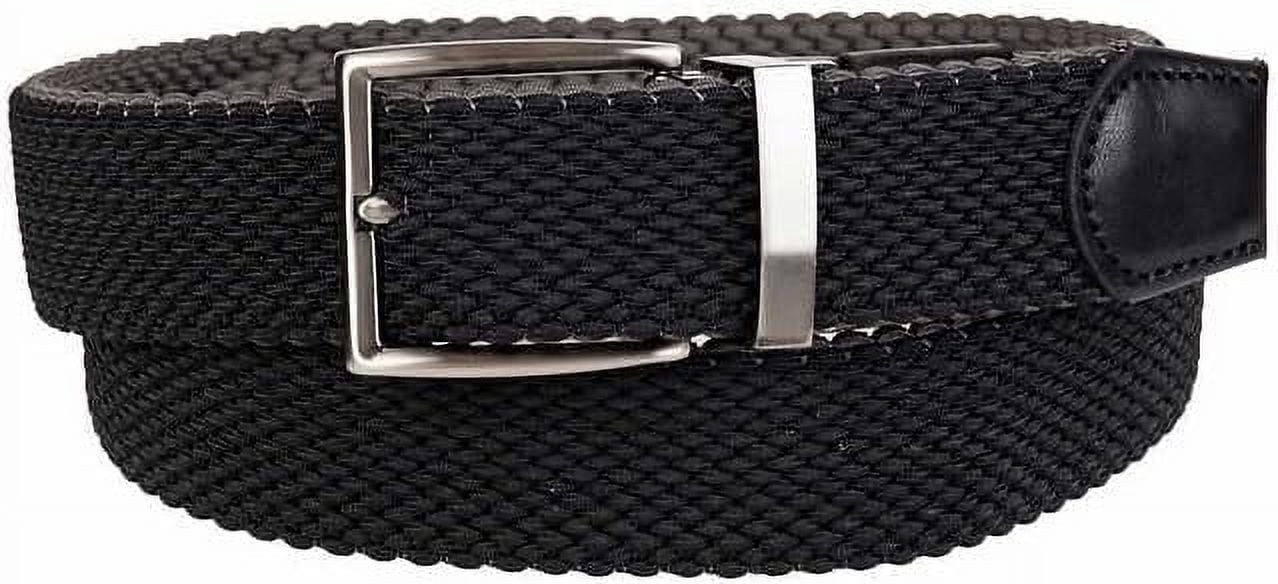TOMMY BAHAMA Braided Black Leather Belt • Modern Western Boho Minimalist Tommy Bahama Men main image 2