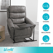 Stander Wonder Tray, Adjustable Swivel TV Tray Table, Large Laptop Stand, Couch Desk, Side Table & Gaming Desk, Tray for Eating on Couches, Chairs & Recliners, Black Base with Black Tray