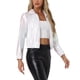 thumbnail image 4 of CHAQUETA METÁLICA LIGERA CON CREMALLERA DE MANGA LARGA BRILLANTE Y HOLOGRÁFICA PARA MUJERES INSPIRE CHIC S BLANCA HOLOGRÁFICA, 4 of 6