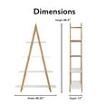 thumbnail image 4 of Universal Expert Abacus Ladder Bookshelf Modern Oak and White, 4 of 7