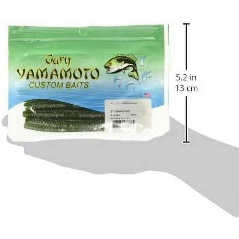 Gary Yamamoto Custom Baits 5 Senko Worm, Watermelon/Black Flake