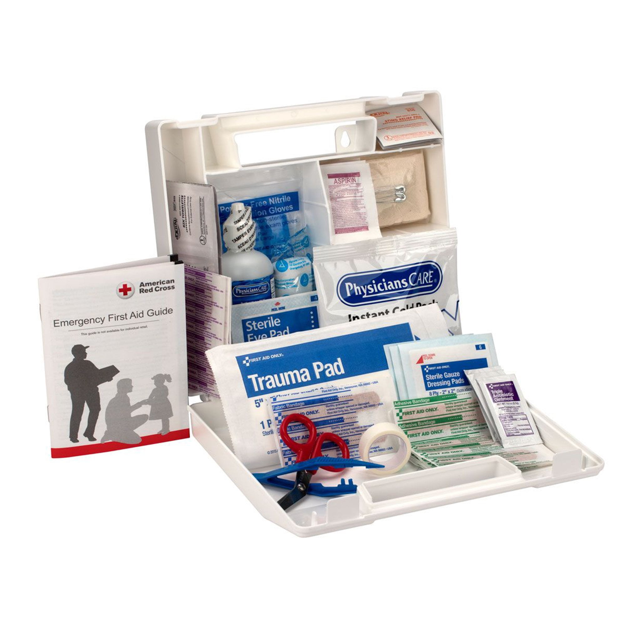First Aid Only 25 Person Wall Mount First Aid Kit Plastic Case 10 per Case