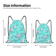 thumbnail image 2 of Fotbe Seashell And Starfish Bolsa Mochila con Cordón Estampada, Bolsa de Gimnasio Deportiva, Bolsa Cinch, Bolsa con Cordón para Hombres y Mujeres-Small, 2 of 6