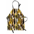 thumbnail image 1 of Modern Art Apron Watercolored Grunge Brushstroke Expressionist Background Paint Effects Design, Unisex Kitchen Bib Apron with Adjustable Neck for Cooking Baking Gardening, Gold Black, by Ambesonne, 1 of 3