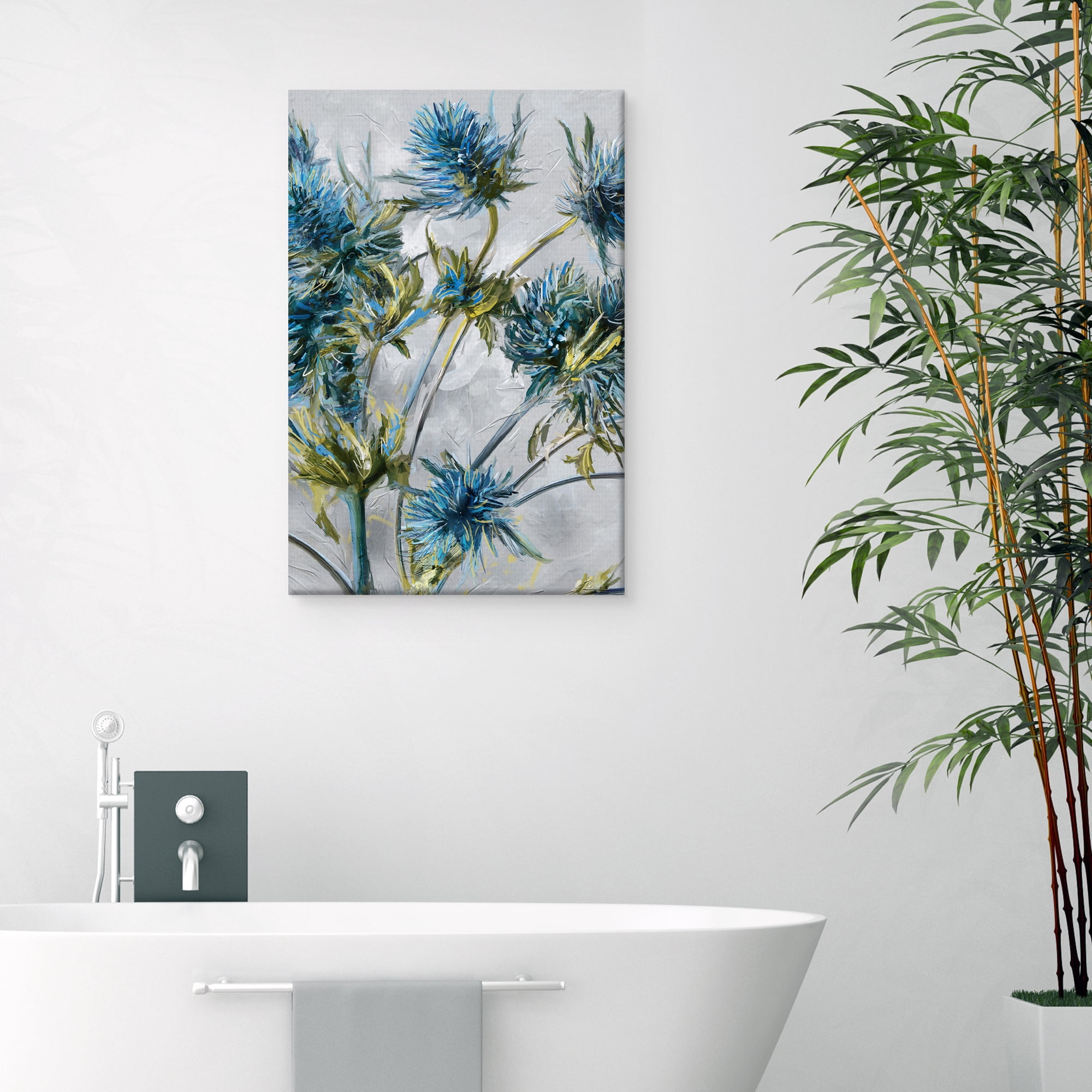 Indigo Blooms by Studio Arts Canvas Art Print