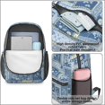 thumbnail image 4 of Pioneer Flower Floral Print Pattern 17" School Backpacks for Teens,Waterproof Oxford Fabric,S-Shape Padded Straps for School,Travel,Hiking,Camping, 4 of 5
