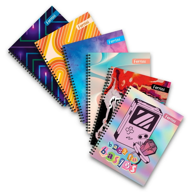 Cuadernos Doble Aro Profesional Ferrini Libreta 100h 6 Pack Cuadro Chico