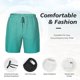 thumbnail image 3 of Balery Turquoise Glitter Bañador para hombre, shorts de playa de secado rápido con entrepierna y forro de compresión-Small, 3 of 6