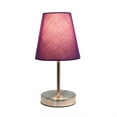 thumbnail image 2 of Simple Designs Lampe de Table Mini Basique en Nickel Sable avec Abat-Jour en Tissu, 2 of 3