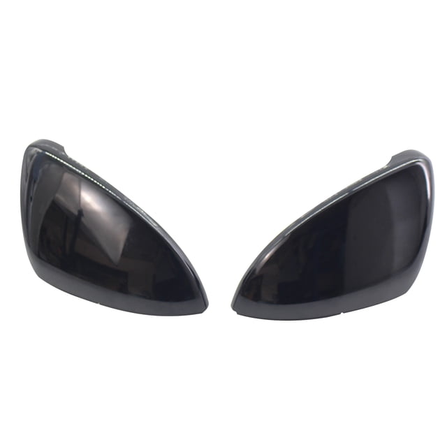 Riwesomey 2 uds. Tapas de cubierta de espejo lateral con aspecto de espejo retrovisor negro para Golf 7 MK7 7,5 GTD R GTI 5G0857537E accesorios Bombillas para automóviles No.03 Riwesomey VI001331-03B