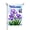 Color 2, variant on Amhnf Welcome Purple Iris Flower Butterfly Garden Flag For Home Outdoor Garden Yard Decor 12x18 inch