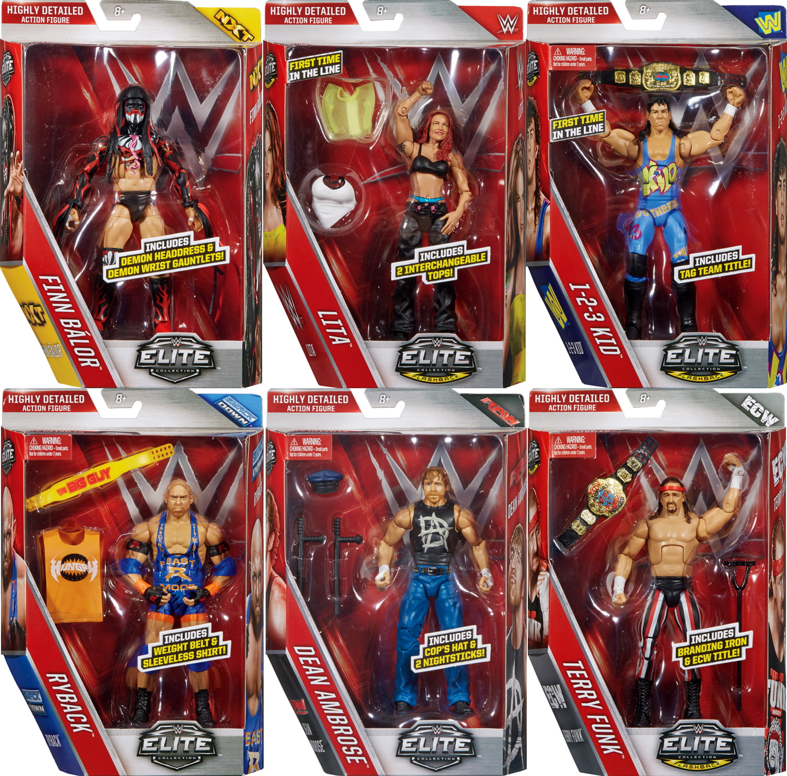 WWE série Elite 41 123 KID tag team ceinture WWF MATTEL figurine accessoires 