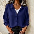 thumbnail image 3 of DISKEBUISS Women's Lapel Knit Cardigan Loose Button Down Long Sleeve Open Front Sweater Jacket Casual Fall Outerwear Tops, 3 of 7