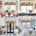 thumbnail image 5 of Orange Pumpkin Fall Farmhouse Short Window Curtain Valances, Sunflower Thanksgiving Botanical Rod Pocket Kitchen Valances for Living Room Bedroom Bathroom Cafe 42" x 18", 5 of 8