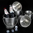 thumbnail image 4 of 1Pc 1.5L Stainless Steel Ice Bucket Portable Ice Chiller Cooler with Handle Ice Cube Container for Wine Champagne Beer Without Borneol (Silver), 4 of 4