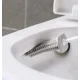thumbnail image 5 of Estrela Escobilla de baño de silicona de 2 piezas para montaje en pared, escobilla y soporte de silicona, juego de escobilla de baño de mango largo - gris claro, 5 of 7