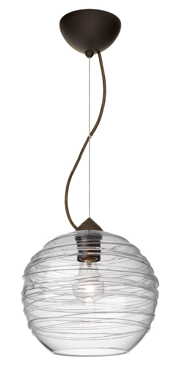 Besa Lighting - Wave 10 - 1 Light Cord Pendant with Dome Canopy In Contemporary - image 2 of 4