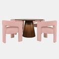 thumbnail image 2 of Jofran Gwen Luxury Mid-Century Modern Five Piece Dining Set with Upholstered Chairs, 2 of 9