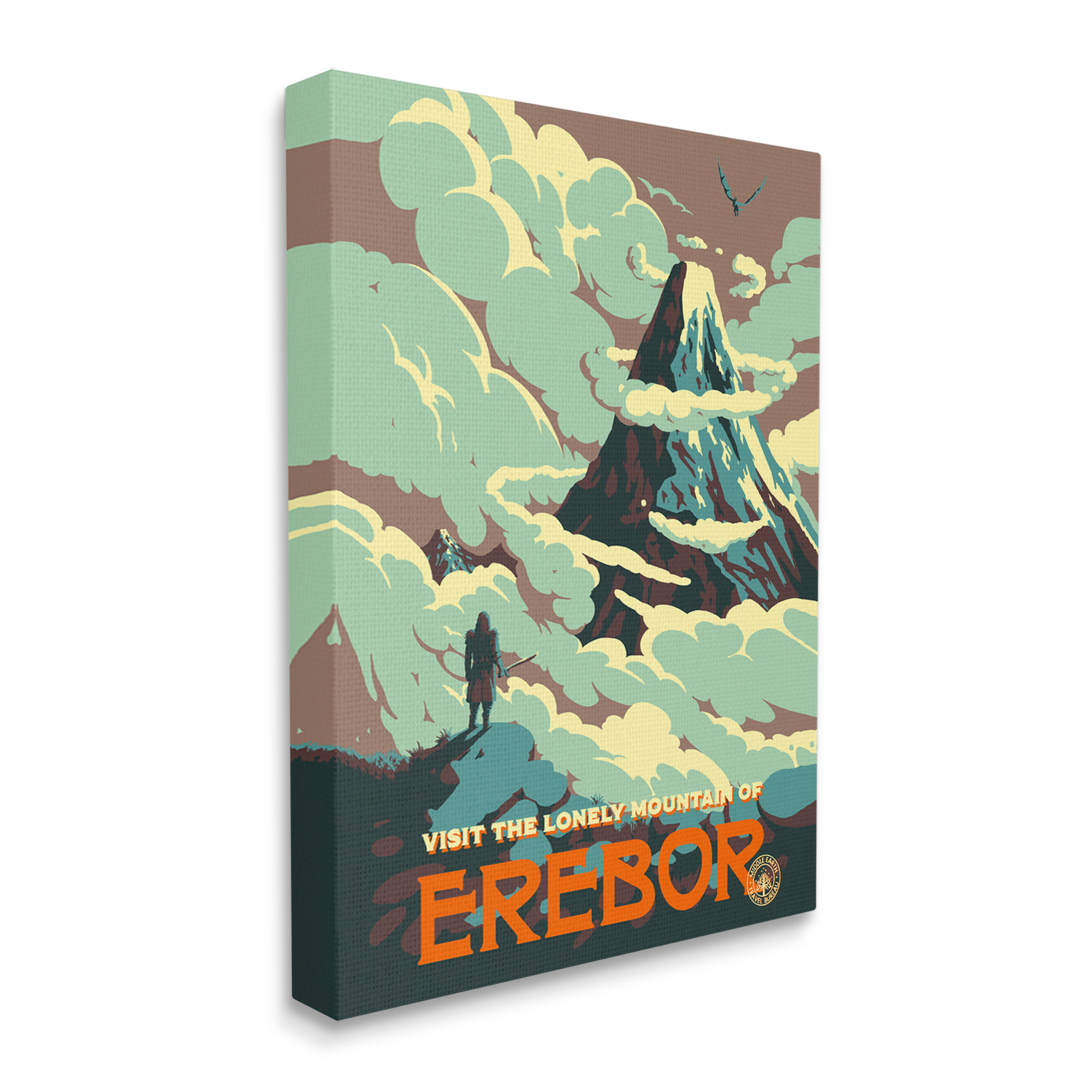 Stupell Industries Fantasy Science Fiction Erebor Mountain Graphic Art Gallery Wrapped Canvas Print Wall Art, Design by Matheus Lopes Castro