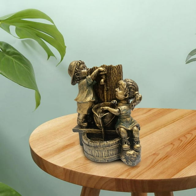 Estatua de resina para que juegan, adorno de escultura para y niñas para decoración de césped y jardín al Agua a presión Macarena Estatua de resina