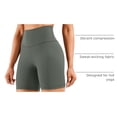 thumbnail image 4 of Shorts CRZ YOGA Sensación Desnuda Cintura Alta 15cm Gris Salvia L, 4 of 5