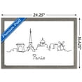 thumbnail image 3 of Line Art Skyline - Paris Wall Poster, 14.725" x 22.375", Framed, 3 of 3