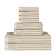 thumbnail image 3 of Luxurious Soft Cotton 8-Piece Towel Set, Ivory by Blue Nile Mills, 3 of 9