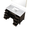 thumbnail image 4 of Laurel 48 in W Brown Oak Single Bath Vanity, Carrara Marble Top, and 46 in Mirror, 4 of 6