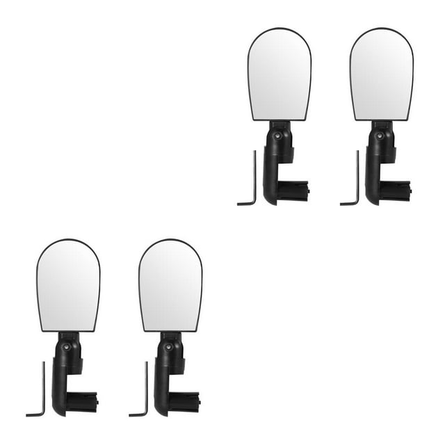 Wweixi 1Pair Bike Rearview Mirror Accessories Cycling Road Mountain Bike black 2PCS