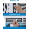 thumbnail image 2 of Lumiparty 5000 BTU Window Air Conditioner with Remote, Window AC Unit for Bedroom Cools 150 Sq.Ft, Ultra Quiet, Energy Efficient Cooling for Bedrooms, Offices & Dorms, White, 2 of 10