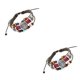 thumbnail image 3 of Minnieouse con cuentas Multi-capas Strand Girasol Pulseras trenzadas con cuerda de cáñamo Regalos para el día de San Valentín Joyería de mano Negro 2Conjunto, 3 of 6