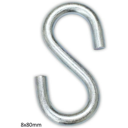 

S Hook - 8 x 80mm : ( Pack of 25 Pcs. ) (ToolUSA: TR-25880-Z025)