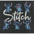 thumbnail image 2 of Women's Lilo & Stitch Distressed Poses Racerback Tank Top Black Heather Medium, 2 of 4