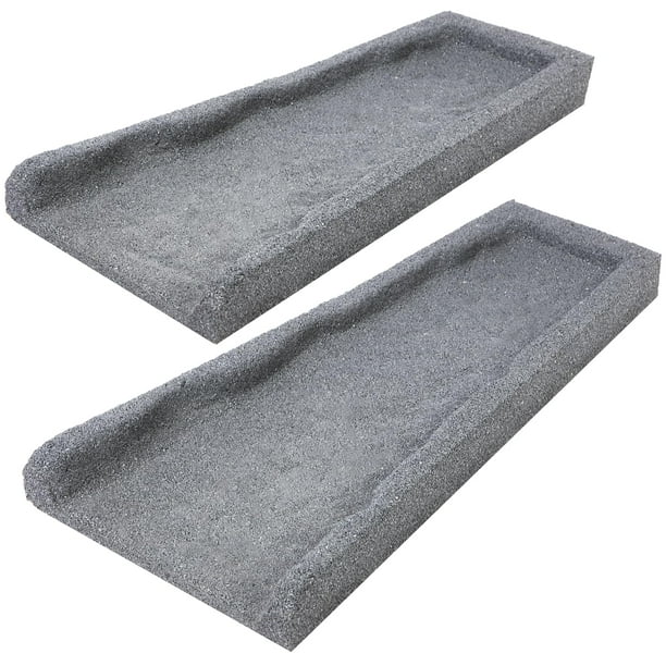 Caucho antisalpicaduras Rubber Downspout Splock, paquete de 2 canaletas para lluvia, color gris