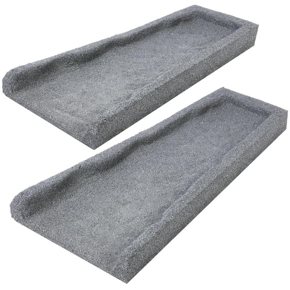Caucho antisalpicaduras Rubber Downspout Splock, paquete de 2 canaletas para lluvia, color gris