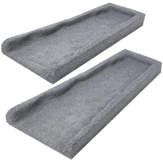 Caucho antisalpicaduras Rubber Downspout Splock, paquete de 2 canaletas para lluvia, color gris