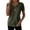 #0025-Army Green, variant on Womens Tops Quarter Zip V Neck Slim Fit Short Sleeve Stretchy Lightweight Blouses Basic Tees Evening Chic Outfit Gift