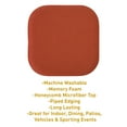thumbnail image 6 of Honeycomb Memory Foam Chair Cushion Pad 16" x 16" Non-Slip Back 2 Pack Rust, 6 of 7