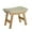 Natural Legs - Beige Stool Surface, variant on Foot Stool Ottoman Foot Rest Under Desk,Small Stool for Living Room, Bedroom and Kitchen (Natural Legs - Green Stool Surface)