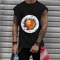 thumbnail image 2 of IROINNID Round Neckline Work Out Tops For Men Sleeveless Sports Tank Tops Vest Pullover Graphic Print Tops, 2 of 5