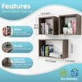 thumbnail image 5 of Kaboon Wall Mount Cube Shelf Set of 3,19.75x12.5x7.75, Model-Cube-Shelf, Eucalyptus, 5 of 7
