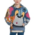 thumbnail image 5 of Tom And Jerry Kids Pullover Hoodies 3d Print Hooded Sweatshirt With Packet For Boys Girls, 5 of 8