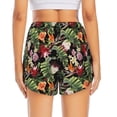 thumbnail image 2 of Lsque Tropical Flowers (2) Printed Women's Running Shorts with Liner Pockets,Elastic Quick Dry Workout Athletic Gym Yoga Shorts,Womens High Waist Shorts-Large, 2 of 9