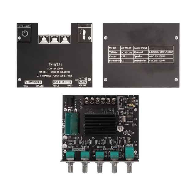 Módulo amplificador de potencia digital Bluetooth, módulo amplificador de potencia Bluetooth ZK MT21 Módulo amplificador de potencia de sonido El mejor de su clase