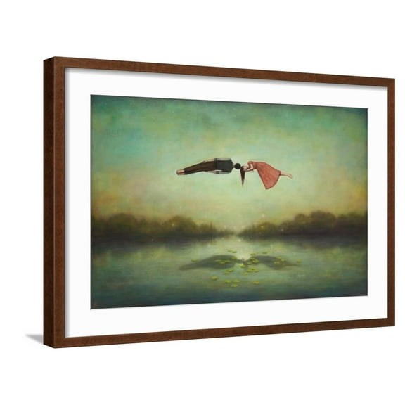 Art.com Dreamers Meeting Place Art Print by Duy Huynh, Brown Frame Wall Art, 29" x 21"