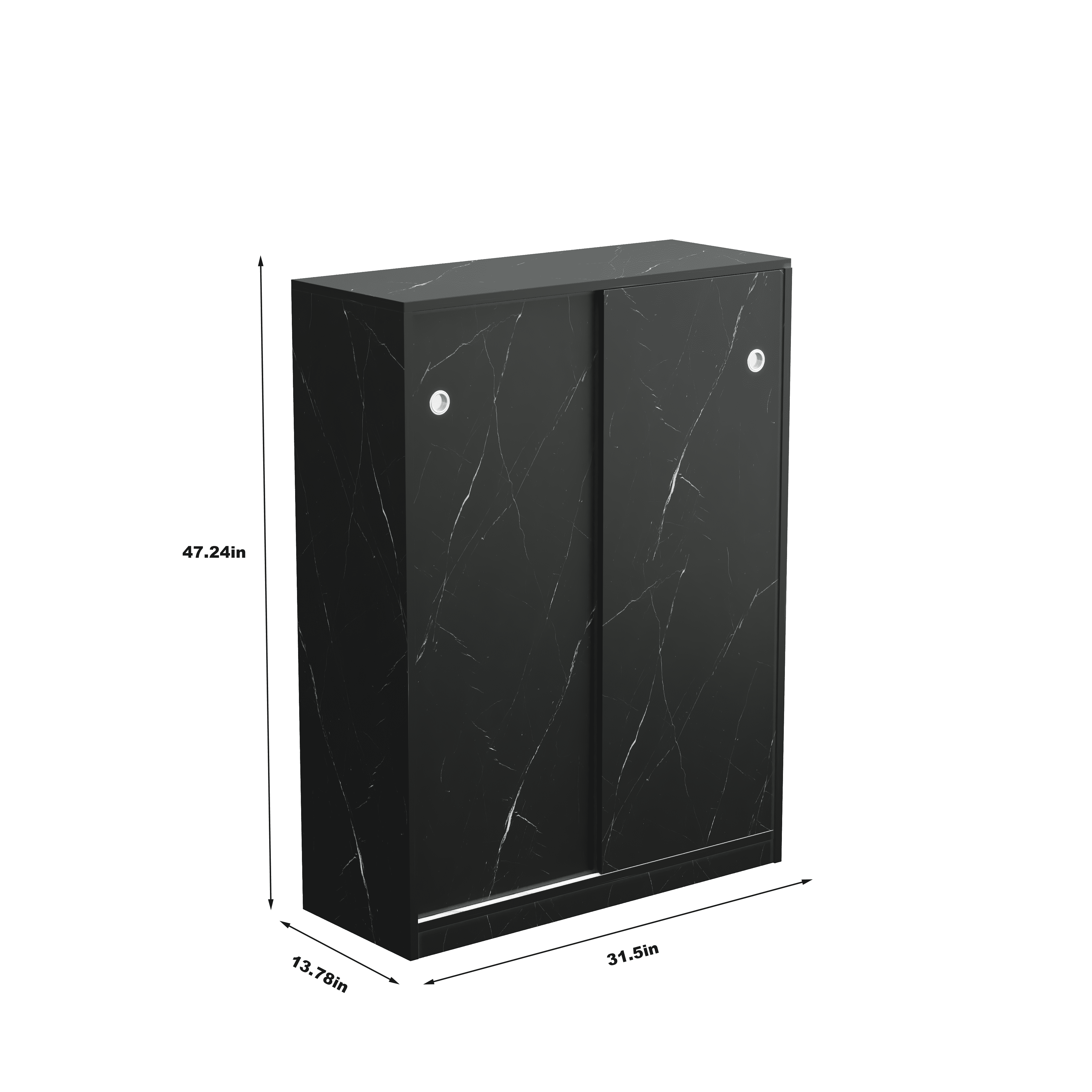 Aukfa Marble 6-Tier Shoe Cabient 30 Pairs Shoe Rack Organizer for Entryway Bedroom Hallway,Black
