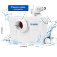thumbnail image 4 of HOCANFLO Macerating Toilet System, White, 4 of 7