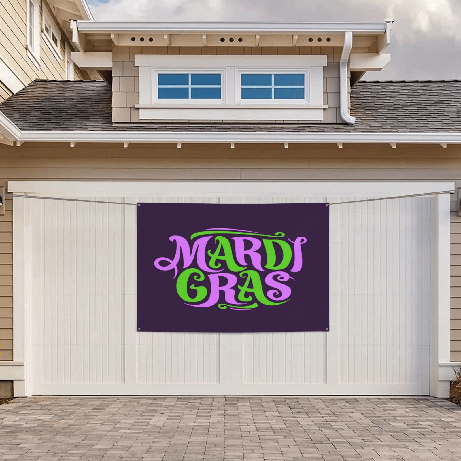 Mardi Gras 2024 Banner Yard Festival Party Backdrop Welcome Banners 