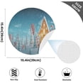 thumbnail image 4 of GZHJMY Christmas Gingerbread House Round Placemats Set of 6, Non-Slip PVC Table Mats Washable Heat Resistant Place Mats for Kitchen Dining Table Christmas Home Decor, 15.4 Inch Table Mat, 4 of 7